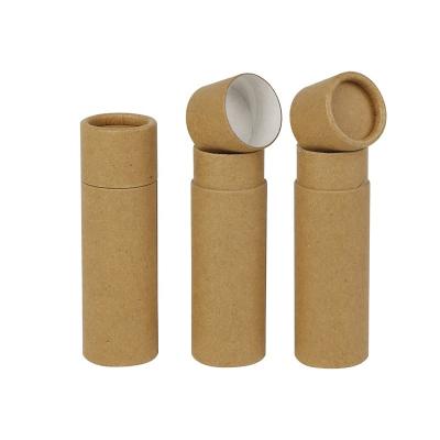 China Recycled Materials Customized 1oz Gloss Cosmetic Skin Care Lip Wrapping Paper Packaging Tubes Cardboard Deodorant for sale