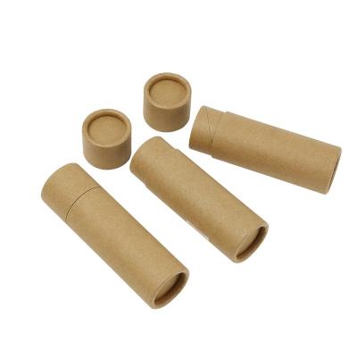 China Recycled Materials Wholesale Custom Biodegradable Deodorant Paper Tube Packaging Container 1oz Lip Balm Wrapping Paper for sale