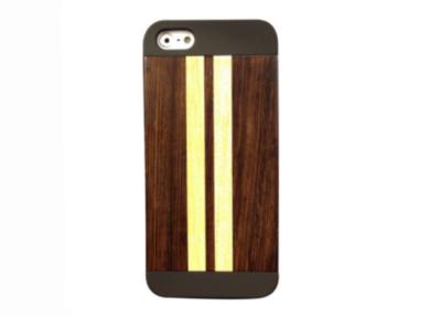 China Eco Friendly Stripe Hybrid iPhone 5 Wooden Back Case , Smart Tablet Phones Cover for sale