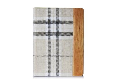 China Elegant Eco-friendly Plaid iPad Air Leather Folio Case Apple Tablet PC Cover for sale