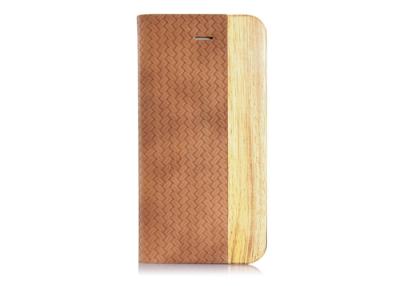 China iPhone 4 / 4S Natural Wood and Leather Folio Case / Flip Cover For Mobile Phones for sale