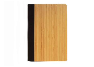 China Handmade Bamboo iPad 4 Leather Folio Case With Awake Universal for iPad 2 / 3 / 4 for sale