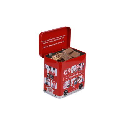 China Hotsale Recyclable Bus Shaped Custom Printed Metal Box Chocolate Tin Box for sale