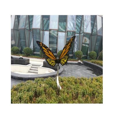 China Latest Design Durable Modern High Quality Garden Stainless Steel Attractive Butterfly Sculpture For Sale for sale