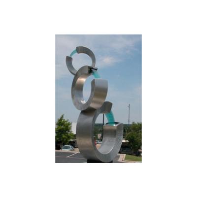 China Durable Modern customized art metal stainless steel fountain sculpture for garden decoration for sale