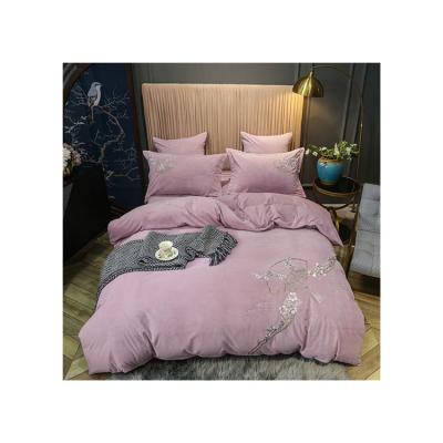 China China Disposable Factory Good High Quality SPA Sheets High End Chinese Baby Velvet Embroidery Four Sets Bed Sheet for sale