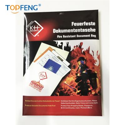 China Fire Resistant Glass Fiber Fabric Document Bag / Fire Retardant Document Bag for sale