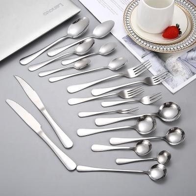 China Amazon Sustainable Success 1010 Stainless Steel Classic Cutlery Set Type Cheap 304 Home Metal Restaurant Spoon And Fork Set for sale