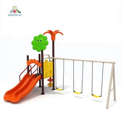 China high quality amusement park games kids plastic slide 3-12years swing set small indoor kids playground for sale