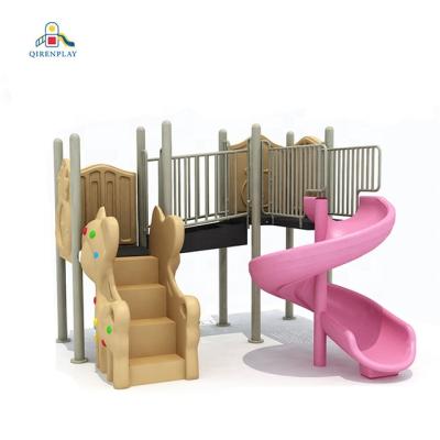 China wholesale commercial 3-12years small children plastic slide swing set outdoor playground equipment for sale