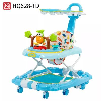 China Eco-friendly Anti-Rollover Toddler Learning Baby First Waker Round Car 3 in 1 Baby Walker Baby Walker for sale