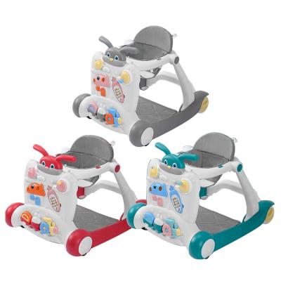 China 2021 Children's Educational Multifunctional Safety Anti-rollover Safety Powerful Children's Music Baby Plastic Walker for sale