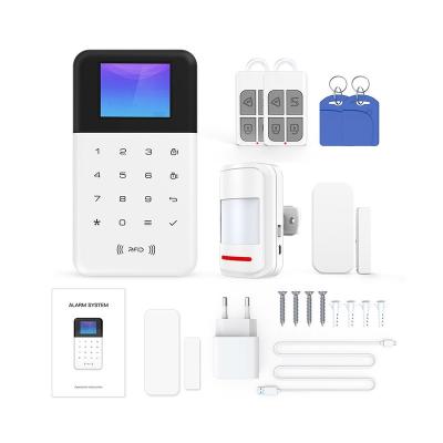 China TUYA Wireless WiFi GSM Smart Alarm System Home or Office Use or Commercial Use Dual Network Alarm with Voice Message Function for sale