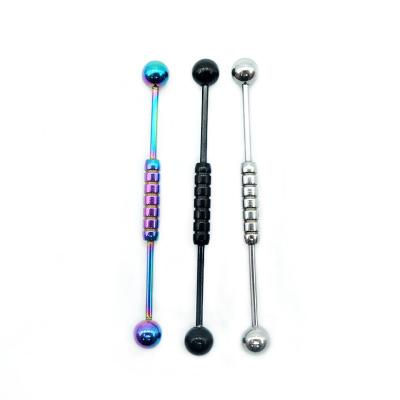 China Unique Stainless Steel Fashion 316L Stainless Steel Barbell Piercing Industrial Vibrating Body Piercing Jewelry for sale