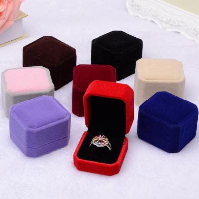 China Gift Box Small Fancy Gift Jewelry Earring Box Velvet Ring Box for sale