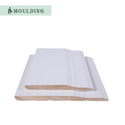 China Traditional White Primed Joint Skirting Board Cladding Finger Skirting Board for sale