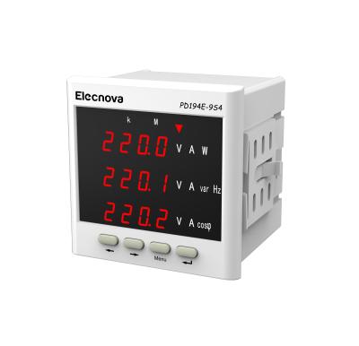 China DI DO PD194E-9S4 3 phase 230v display AC 96x96mm digital led multifunctional electricity meter for sale