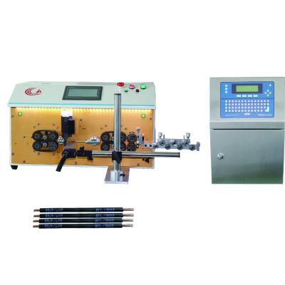 China Maximum 10 mm2 cut and strip HC-608PMJ computerized fully automatic cut strip inkjet wire marking code printing machine for sale