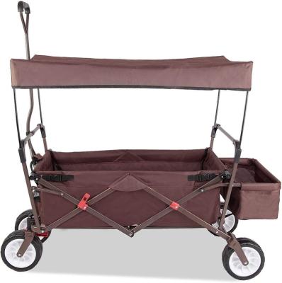 China Sand Beach Cart Heavy Duty Outdoor Foldable Trolley Cart Easy Carry Pull Wagon Outdoor Utility Picnic Beach Wagon for sale