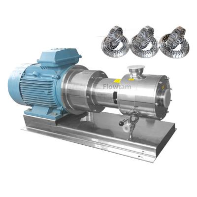 China Liquid with Solids High Suspended Stainless Steel Shear Mixer Pump, Rotor and Stator Built-in Integrated Homogenizer for Milk for sale