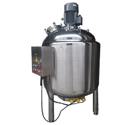 China Liquid With Solids Food Grade Stainless Steel Electric Heating Hanging Mixing Tank For Juice Pasteurizer for sale