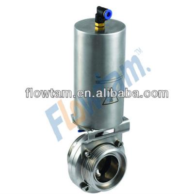 China Stainless Steel Food Grade Butterfly Valves With Pneumatic Actuator for sale