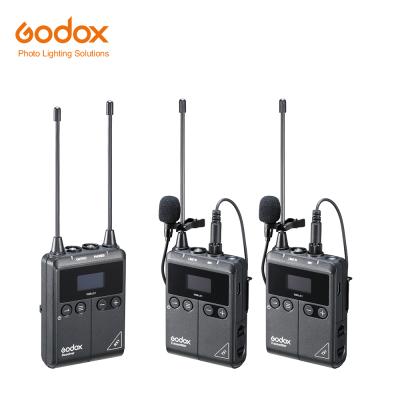 China Digital Microphone Godox WMicS1 Dual Channel Wireless Transmitter with Receiver UHF Microphone Wireless System Worry-free Radio up to 100m for Sony Nikon Canon DSLR for sale