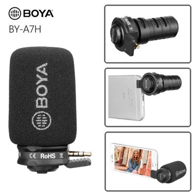 China USB 3.5mm Microphone BOYA BY-A7H Condenser Microphone Visual Microphone 3.5mm For iPhone Samsung Huawei Youtube Live Show Recording Microphone for sale