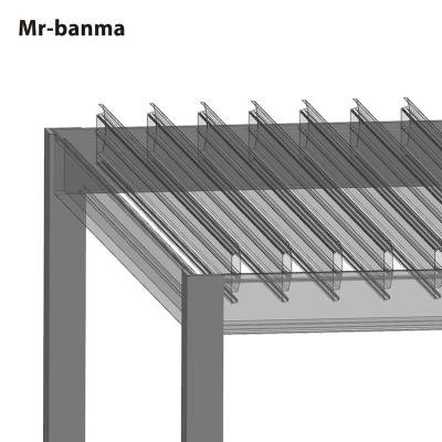 China Moq Easily Assembled 1 Piece Sun Shade Remote Control Electric Aluminum Outdoor Pergola for sale