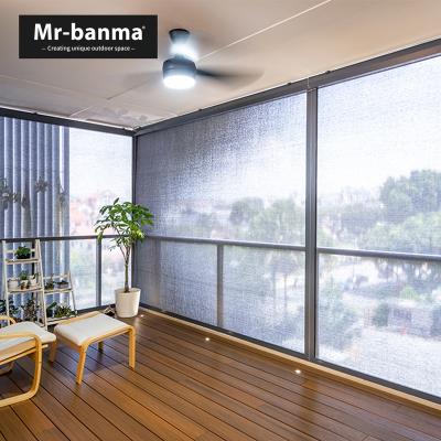 China Wholesale UV Protection Outdoor Roller Motor Motorized Smart Blinds With Balcony for sale