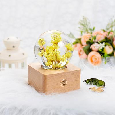 China Real Lovely Flower Crystal Ball Hotel and Resort Night Light Electronic Kids Gifts Always Give Door Gift for Friend Private Label Gift Set for sale