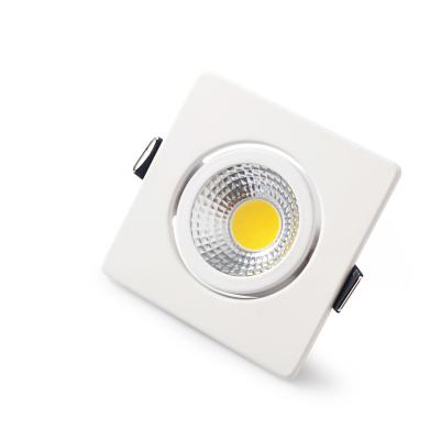 China Modern Hot Sale Square Round Ceiling Light Recessed Different Color COB LED Ceiling Downlight Design for sale