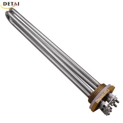 China Immersion Heater Element For Solar Electric Tubular Water Heater 48v 900w Flange Immersion Heater Elements w/1 1/4