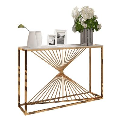 China (Other) Nordic Adjustable Porch Table Against Single Wall Marble Iron Side Table Bracket for sale