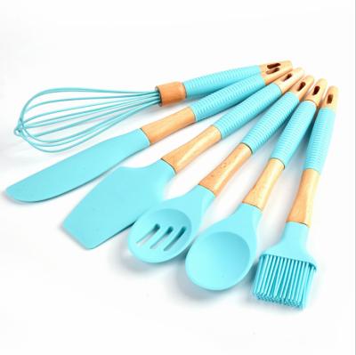 China Factory Sustainable Baking and Pastry Tools 6 Pcs Baking Set Silicone Kitchen Utensils Utensils Set for sale