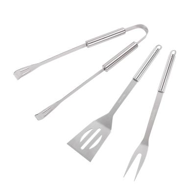 China 2021 New Arrival Minimalist Stainless Steel BBQ Tools Fork Tongs Shovel BBQ Sets for sale