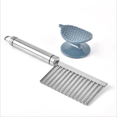 China Smart Mordern Instruments Stainless Steel Vegetable Fruit Potato Wavy Fold Slicer Cutter for sale