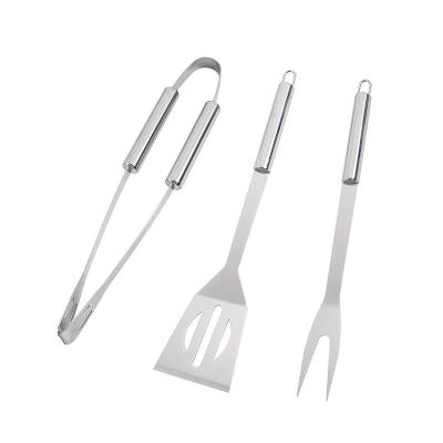 China Easily Cleaned Stainless Steel 3pcs BBQ Grill Tool Kit Barbecue Grilling Utensil Accessories for sale