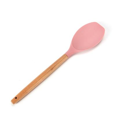 China Amazon Selling2021 12pcs Sustainable Hot Silicone Kitchen Utensil Sets With Wooden Handle For Home And Kitchen Baking for sale