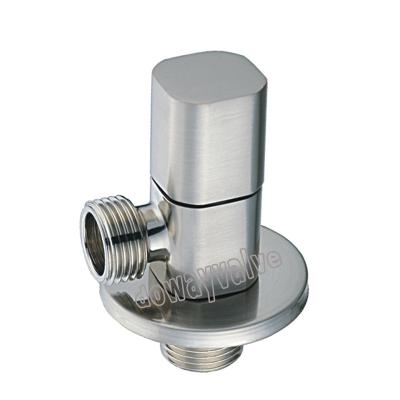 China General Satin Nickel Exterior Brass Heating Angle Valve With Exterior Hood for sale