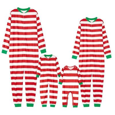 China QUICK DRY Kids Kids Wholesale Striped Family Matching Christmas One Piece Pajamas for sale