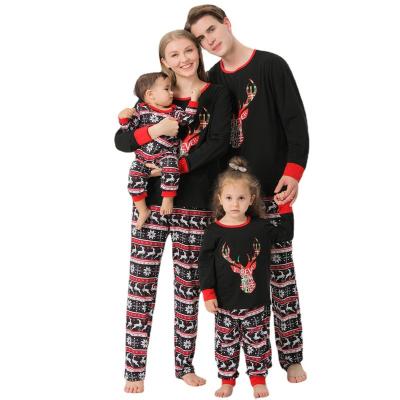 China 2021 QUICK DRY Family Christmas Parent-child Bear Matching Pajamas Plaid Print Christmas Pajamas Family Set Matching Sleepwear for sale