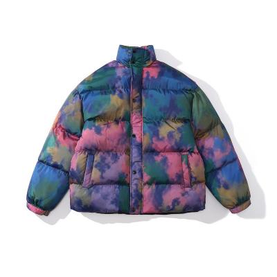 China Custom Made Men's Winter Viable Anorak Jacket Tie Dye Short Warm Anorak Thick Ripstop Coat Man for sale