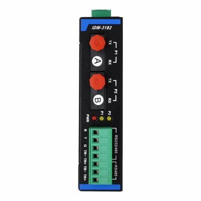 China IDM-3182-FC1 2 Channel RS485 RS232\RS485 Self-Healing Ring Network Optical Fiber Optic Terminator to FC Single Fiber IDM-3182-FC1 for sale