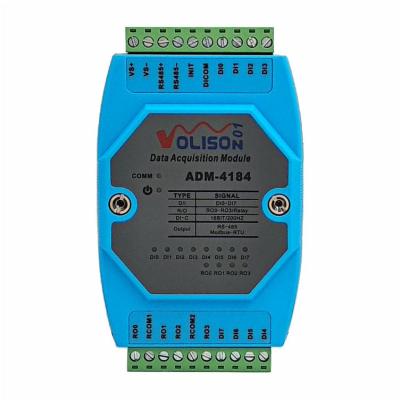 China ADM-4184 Switch 8DI\4DO Switch Quantity Acquisition Module 8 Channel Switch Quantity Input and 4 Channel Relay ADM-4184 RS485 Output for sale