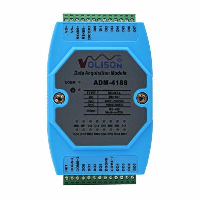 China Per-channel isolation interface RS485 ADM-4188 digital ADM-4188 8/switch communication module acquisition module 8di/do input and output for sale