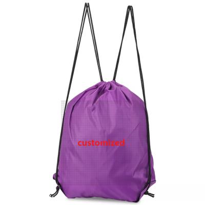 China Custom Logo High Quality Convenient Drawstring Mulit-purpose Training Sports Dance Fleece Gym Bag for sale