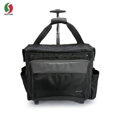 China Durable Rolling Trolley Tool Bag Large Volume 600d Heavy Duty Eco-friendly Polyester 4 Wheels for sale