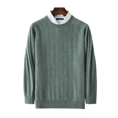 China Breathable Hot Selling Winter Fashion All Match Mens Round Neck Cashmere Sweater for sale