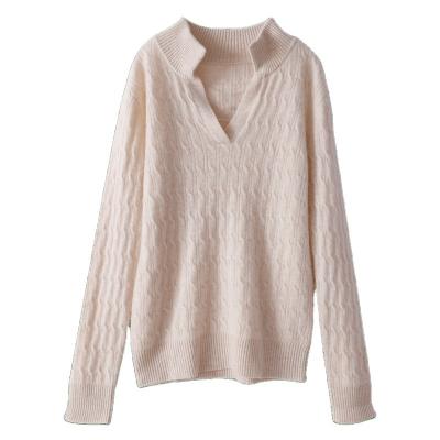 China New Quality Ladies V-Neck Winter Wool Guaranteed Breathable Unique Sweater for sale